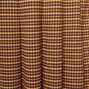 New Arrivals! Unique Vintage Plus Size Brown Tweed Plaid Pleated Suspender Mini Skirt
