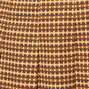 Unique Vintage Brown Tweed Plaid Pleated Suspender Mini Skirt