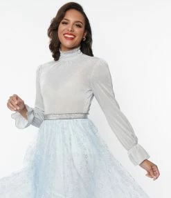 Unique Vintage Silver Mesh Donna Blouse New Arrivals!