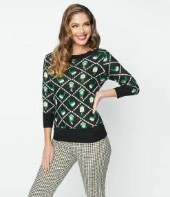 New Arrivals! Unique Vintage Black Cuckoo Clock Minou Sweater