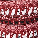 Unique Vintage Burgundy Hearts & Cats Paige Sweater Clothing