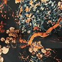 Unique Vintage Black & Beige Floral Burton Caftan Dress New Arrivals!