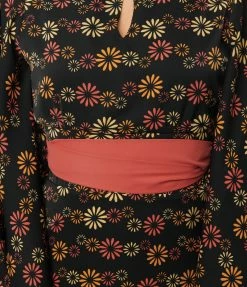 Smak Parlour Black & Red Floral Social Climber Caftan New Arrivals!