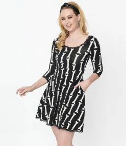 Sourpuss Miss Bones Flare Dress Sale