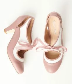 Demfon International (Chelsea Crew) Chelsea Crew Pink & Ivory Samantha Bow Heels