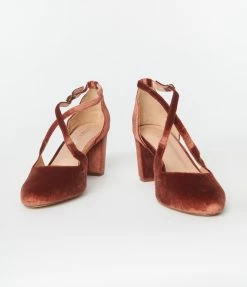 Demfon International (Chelsea Crew) Chelsea Crew Rust Velvet Oren Heels