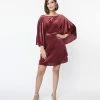 Smak Parlour Burgundy Devour Velvet Social Climber Caftan New Arrivals!