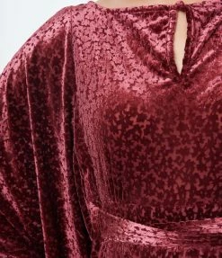Smak Parlour Burgundy Devour Velvet Social Climber Caftan New Arrivals!