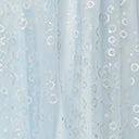 New Arrivals! Unique Vintage Blue & Silver Glitter Circles Pleated Hilty Skirt