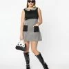 Smak Parlour Black & White Houndstooth Shift Dress New Arrivals!
