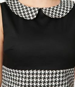 Smak Parlour Black & White Houndstooth Shift Dress New Arrivals!