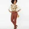 New Arrivals! Unique Vintage Brown Rizzo Pants