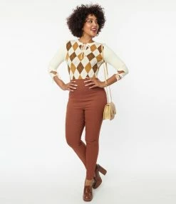 New Arrivals! Unique Vintage Brown Rizzo Pants