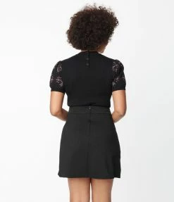 Clothing Smak Parlour Black & White Snowflake Sweater