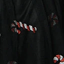 Clothing Unique Vintage Plus Size Black & Glitter Candy Canes Babydoll Dress