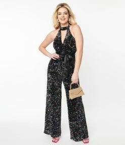 Smak Parlour Rainbow SequinΒ Glamour Goddess Jumpsuit