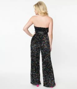 Smak Parlour Rainbow Sequin Glamour Goddess Jumpsuit