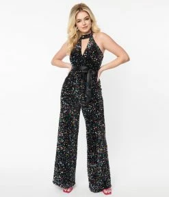 Smak Parlour Rainbow Sequin Glamour Goddess Jumpsuit