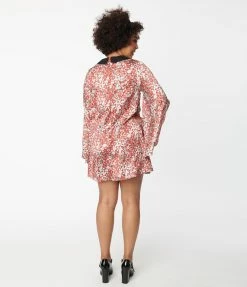 Smak Parlour Rust & White Floral Mini Dress New Arrivals!