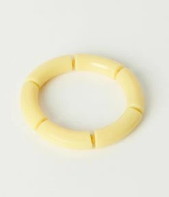 Pannee Light Yellow Acrylic Stretch Bracelet