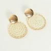Pannee Gold & White Circle Rope Drop Earrings Accessories