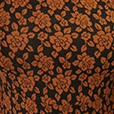 Unique Vintage Plus Size Rust Orange Floral Flare Dress