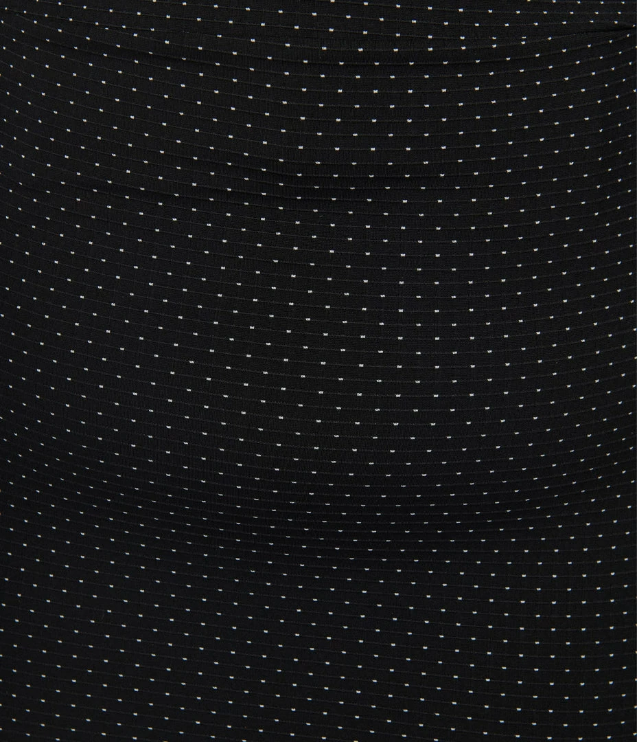 New Arrivals! Unique Vintage Plus Size Black Textured & Pin Dot Lyddie Wiggle Dress