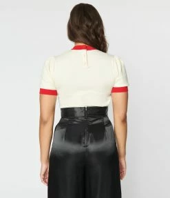 Clothing Unique Vintage Ivory & Scottie Dog Farrow Sweater