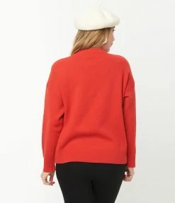 New Arrivals! Unique Vintage Red & Flock Of Sheep Sweater