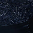 Clothing Unique Vintage Plus Size Navy Sparkle Lace Jumpsuit & Skirt Overlay