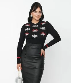 New Arrivals! Unique Vintage Holiday Bells & Snowflakes Sweater