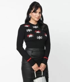 New Arrivals! Unique Vintage Holiday Bells & Snowflakes Sweater