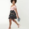 New Arrivals! Sixteen Candles X Unique Vintage Love Triangle Print Flare Skirt