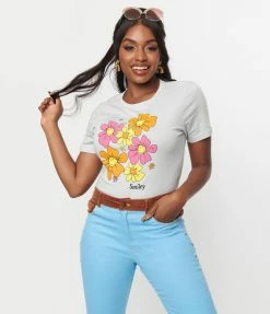 Fan Flair SmileyÃ‚Â® X Unique Vintage SmileyÃ‚Â® Daisy Unisex Graphic Tee
