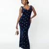 New Arrivals! Unique Vintage Navy Velvet & Cream Florals Goldwyn Gown