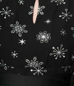 Clothing Smak Parlour Black & Silver Snowflake Social Climber Caftan