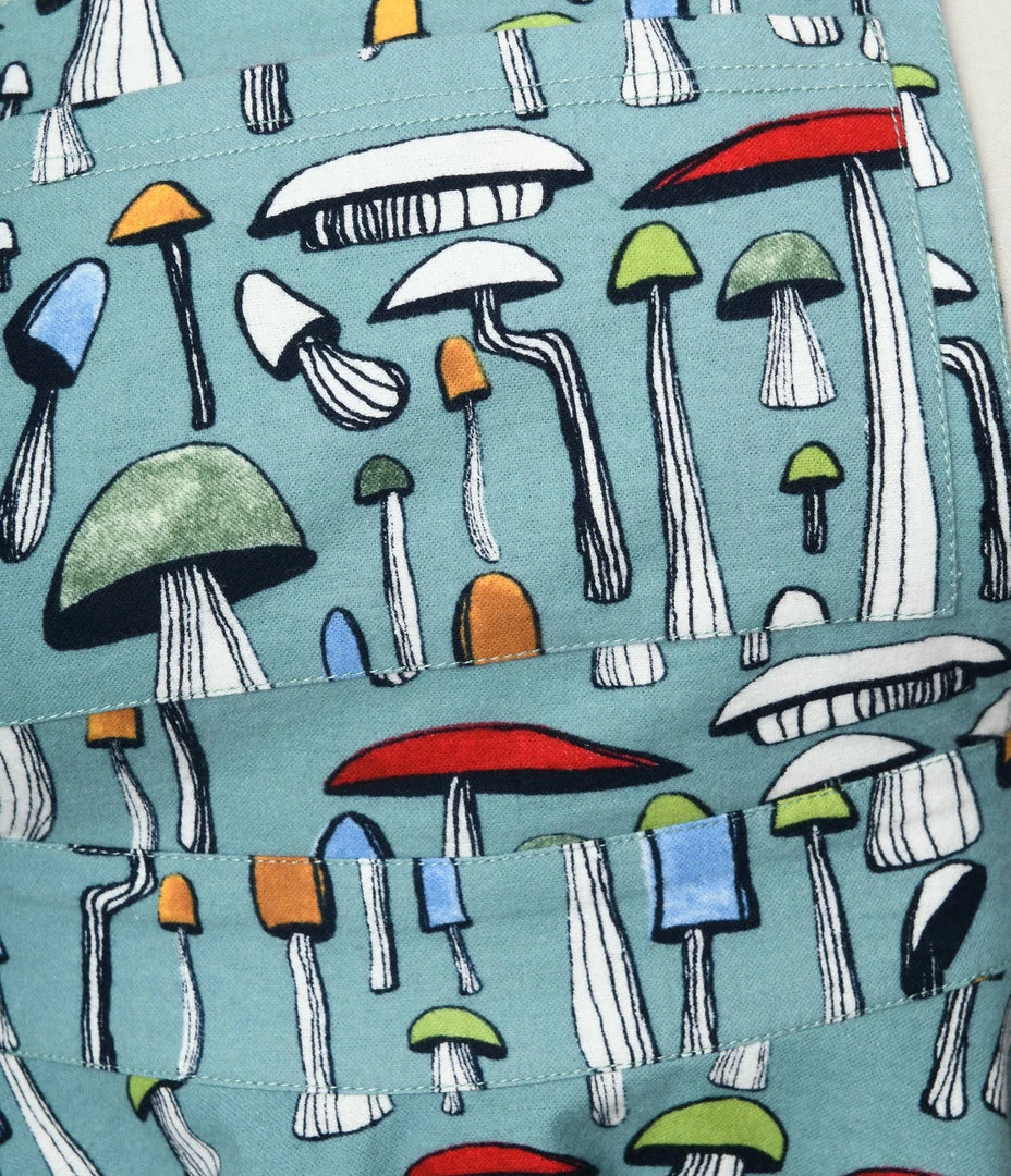 Unique Vintage Plus Size Sage Green & Mushroom Print Brionne Pinafore Skirt New Arrivals!