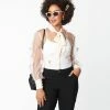 Unique Vintage Ivory & Butterfly Mesh Gwen Blouse