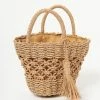 Anarchy Street Handbags Tan Braided Straw Tote Handbag