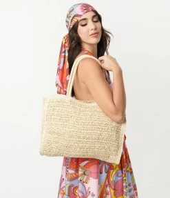 Anarchy Street Braided Straw Tote Bag Handbags