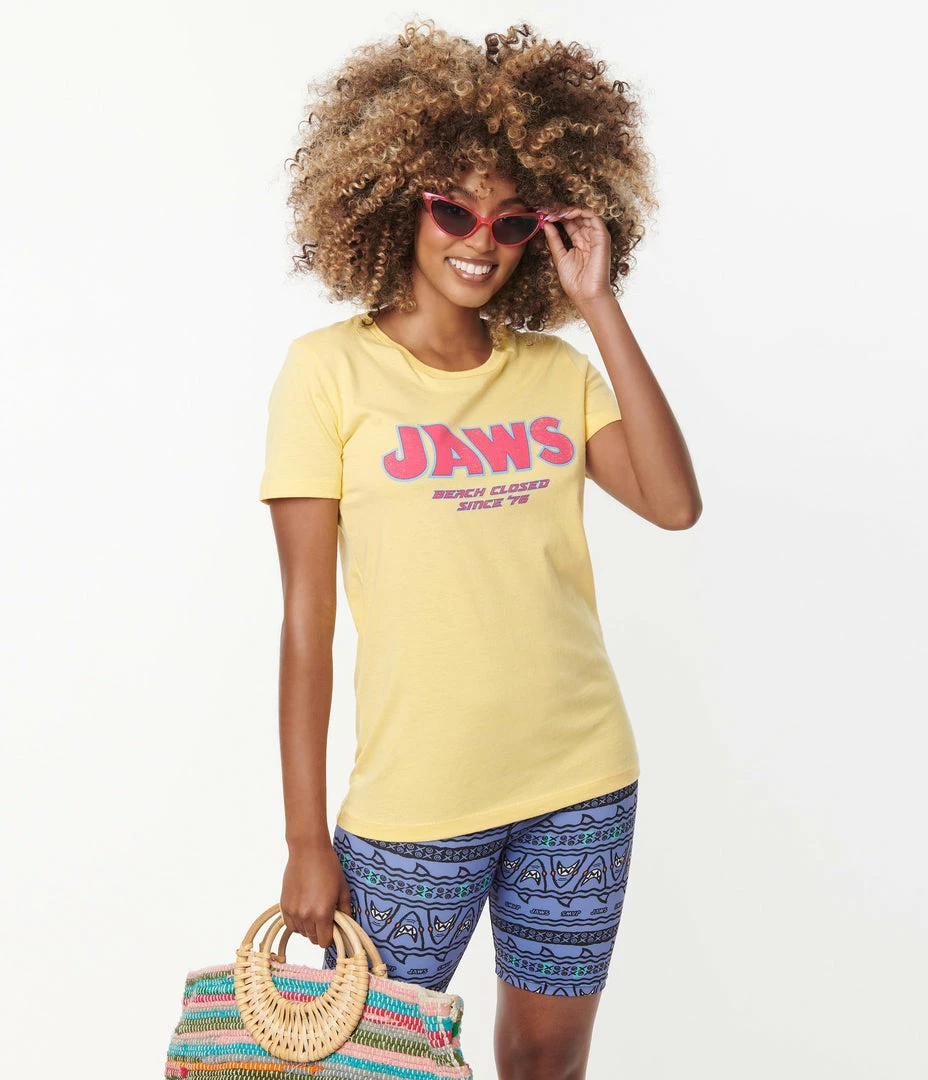 Fan Flair Jaws X Unique Vintage Beach Closed Since 76 Graphic Tee