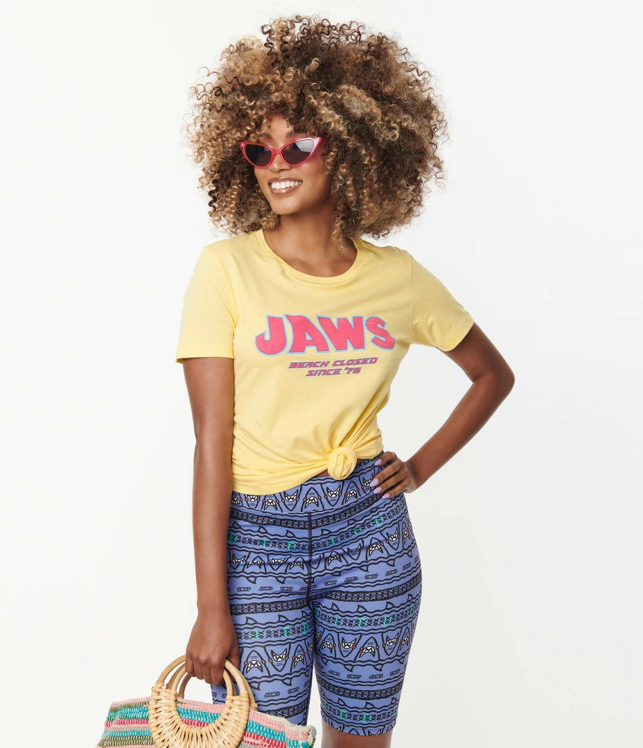 Fan Flair Jaws X Unique Vintage Beach Closed Since 76 Graphic Tee