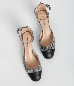 Unique Vintage Glen Plaid Heels