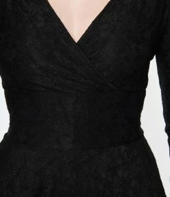 Unique Vintage Black Lace Gilda Swing Dress New Arrivals!