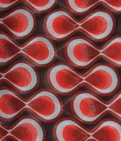 Unique Vintage Red Retro Infinity Print Long Hair Scarf