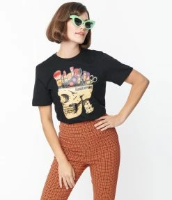 Murder Apparel Sale Makeup Addict Skull Unisex Graphic Tee