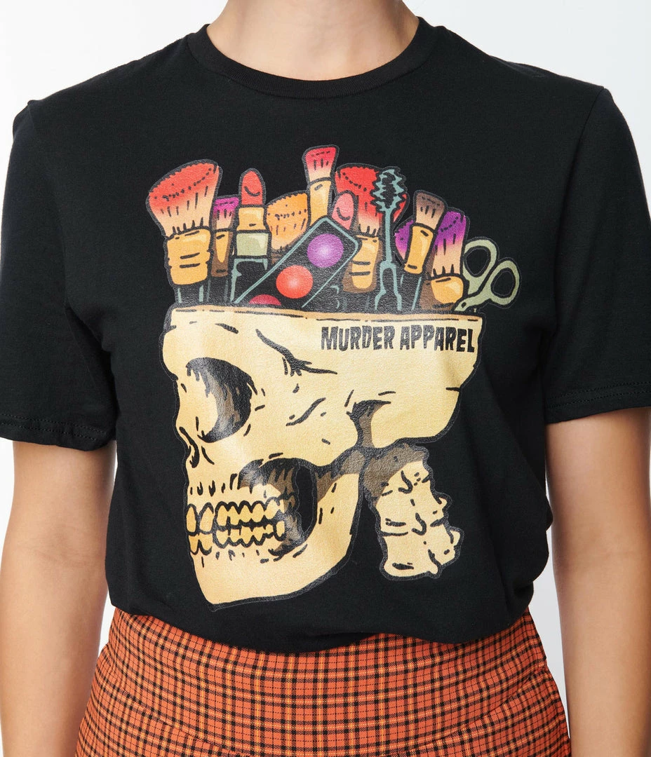 Murder Apparel Sale Makeup Addict Skull Unisex Graphic Tee