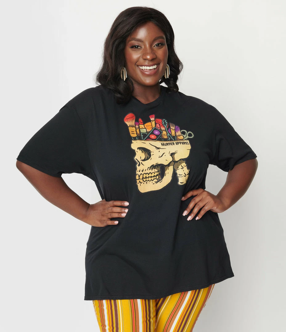 Murder Apparel Sale Makeup Addict Skull Unisex Graphic Tee