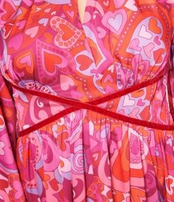 New Arrivals! Smak Parlour Pink Psychedelic Hearts Mini Dress