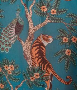 New Arrivals! Unique Vintage Plus Size Peacock & Tigers Long Sleeved Kimono